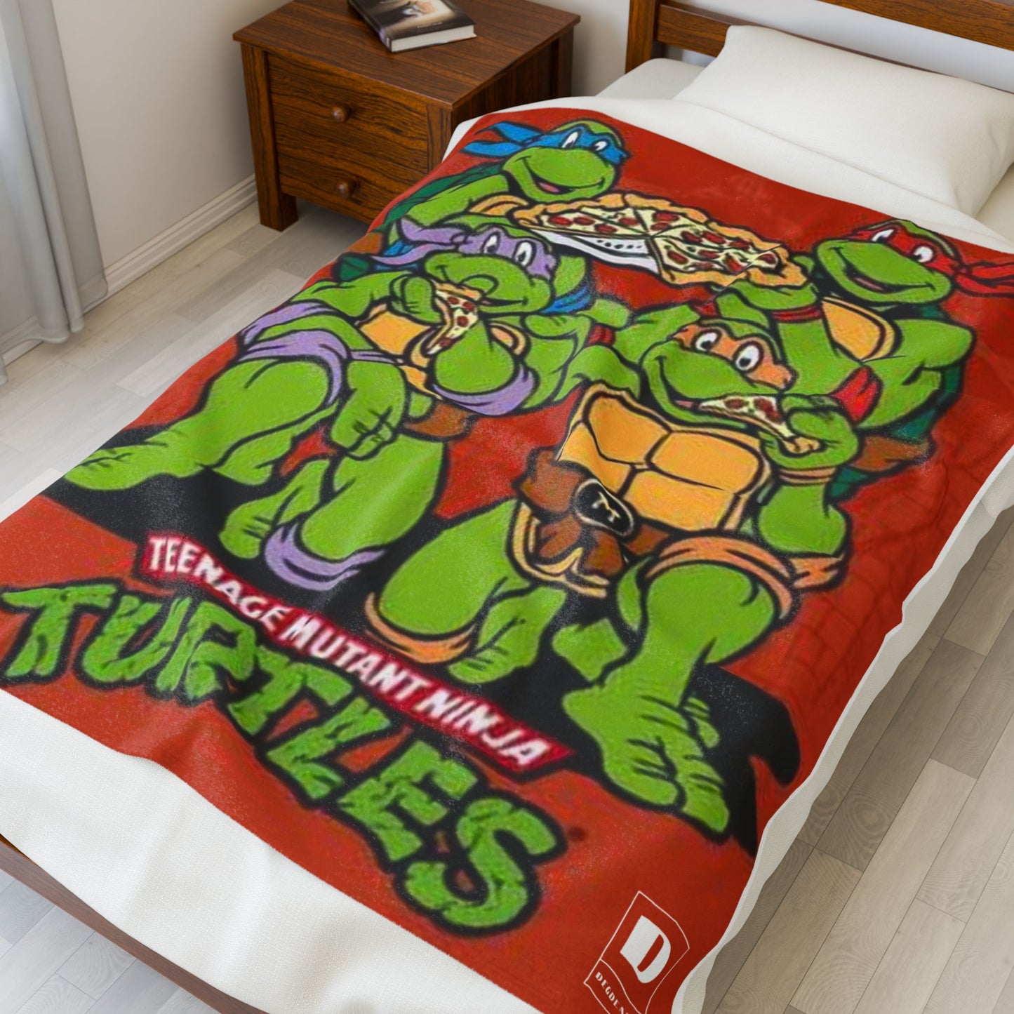 Teenage Mutant Ninja Turtles Velveteen Plush Blanket - Cozy Cartoon Throw